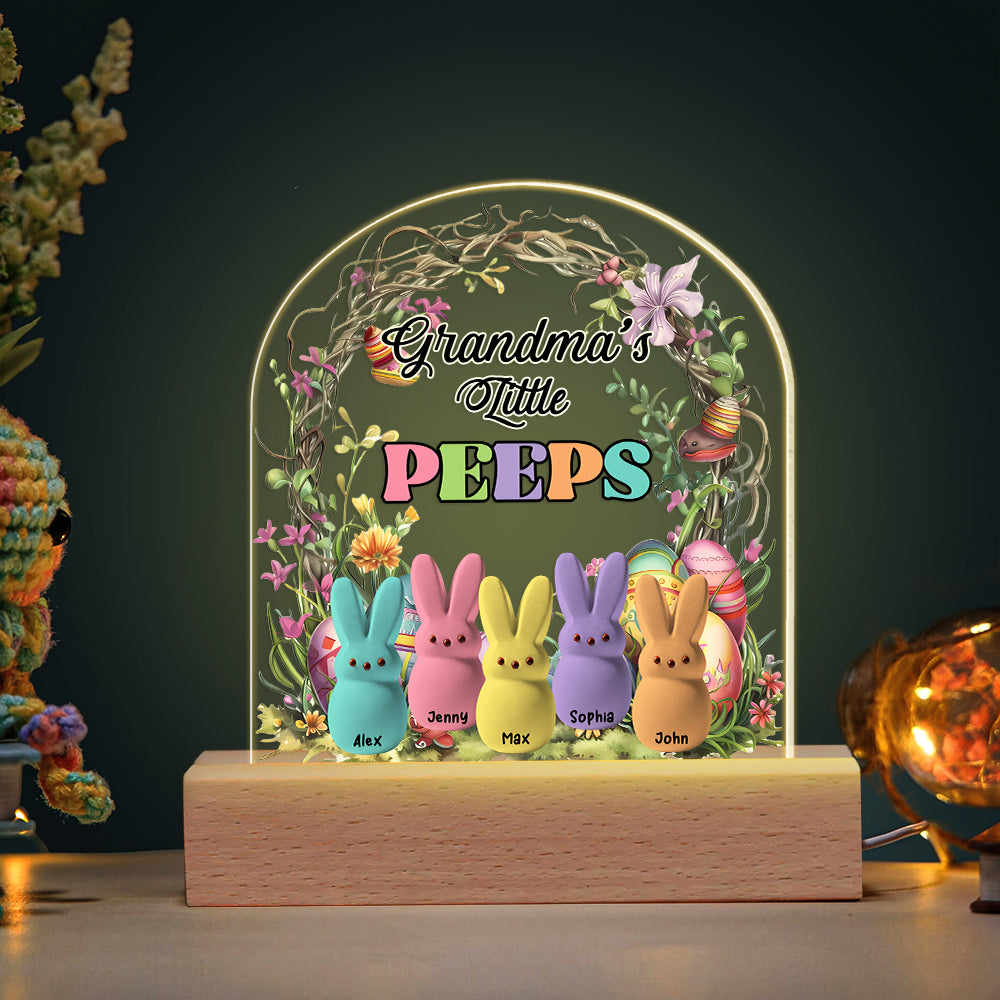 Personalized Gifts For Grandma Easter Day LED Light Bunny Peeps 01OHMH050325 - Led Night Light - GoDuckee