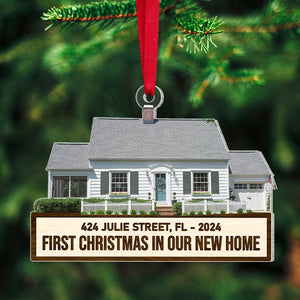 Custom Photo Gifts For Family Christmas Ornament 05pgtn310724 First Christmas In Our New Home - Ornament - GoDuckee