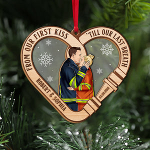 From Our First Kiss Till Our Last Breath, 2 Layered Mix Ornament, Christmas Gift - Ornament - GoDuckee