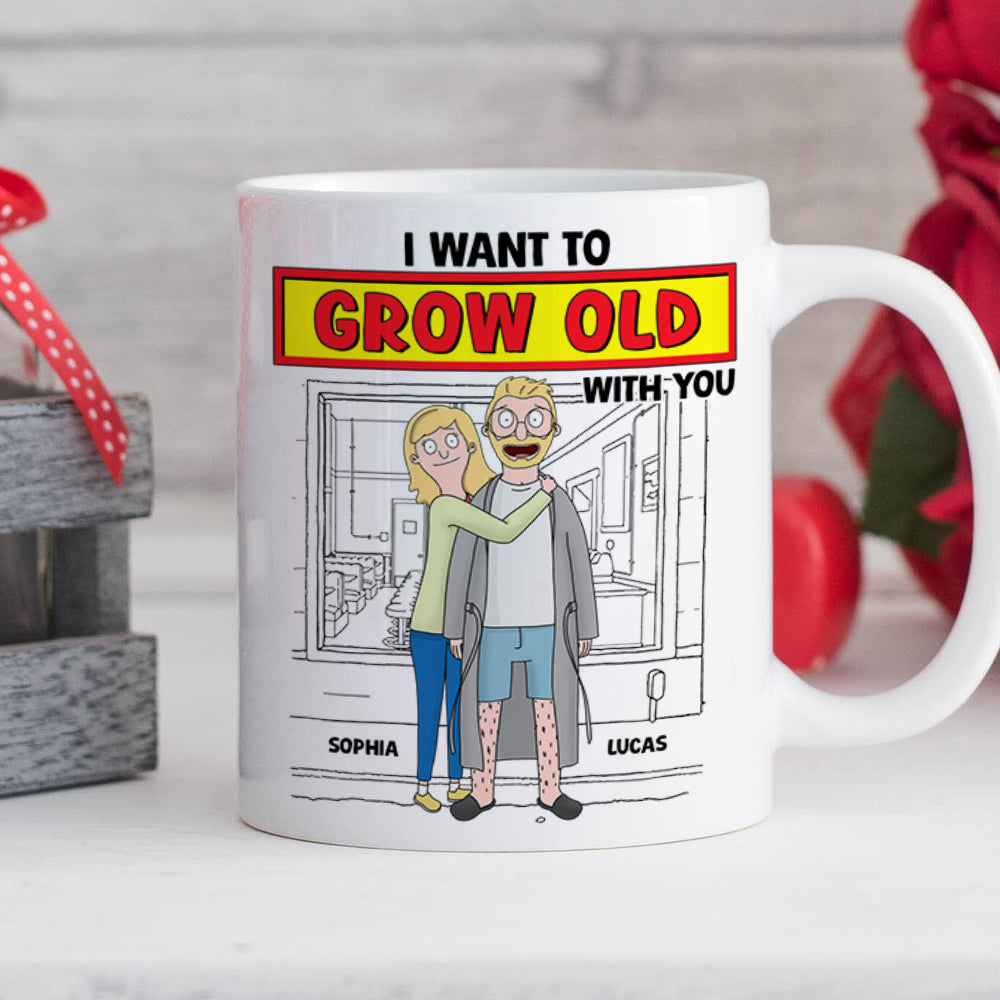 Personalized Gifts For Couple Coffee Mug 04xqtn271224hg I Want To Grow Old With You - Coffee Mug - GoDuckee