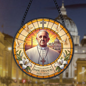 A Life of Grace – Pope Francis Memorial Stained Glass 04HULU230425 - Ornament - GoDuckee