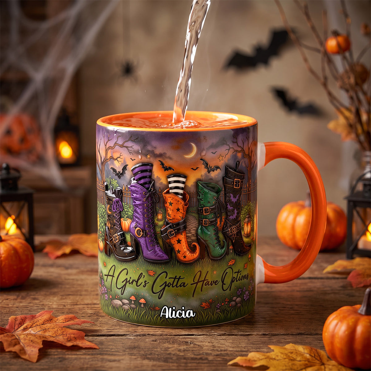Witch Coffee Accent Mug - Personalized Gifts For Halloween 01todh120826 - Coffee Mug - GoDuckee