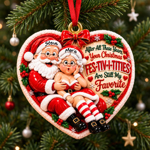 Naughty Santa Love Christmas Ornament - Personalized Gifts For Couple 08nadh121026