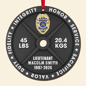 Personalized Gifts For Police Wood Ornament 03qhqn161024 - Ornament - GoDuckee