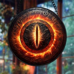 Gifts For Fantasy Novel Fans Stained Glass Ornament, Mysterious Fire Eye 03qhpu280824 - Ornament - GoDuckee