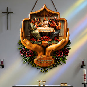 Christian Family Wood Sign - Personalized Gifts For Family 01tota040925 - Wood Sign - GoDuckee