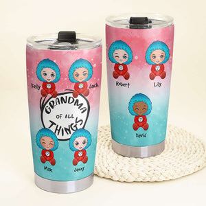 Gift For Grandma, Personalized Tumbler, Grandma And Kids Tumbler 05NAHN220423HA - Tumbler Cup - GoDuckee