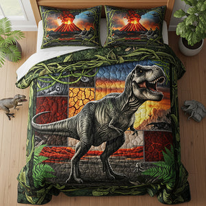 Dinosaur Quilt Bedding Set - Personalized Gifts For Dinosaur Lovers 01naqn280625 - Blanket - GoDuckee