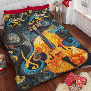 Personalized Gift For Violin Lover Quilt Bedding Set Special Line 03HUMH051124 - Blanket - GoDuckee