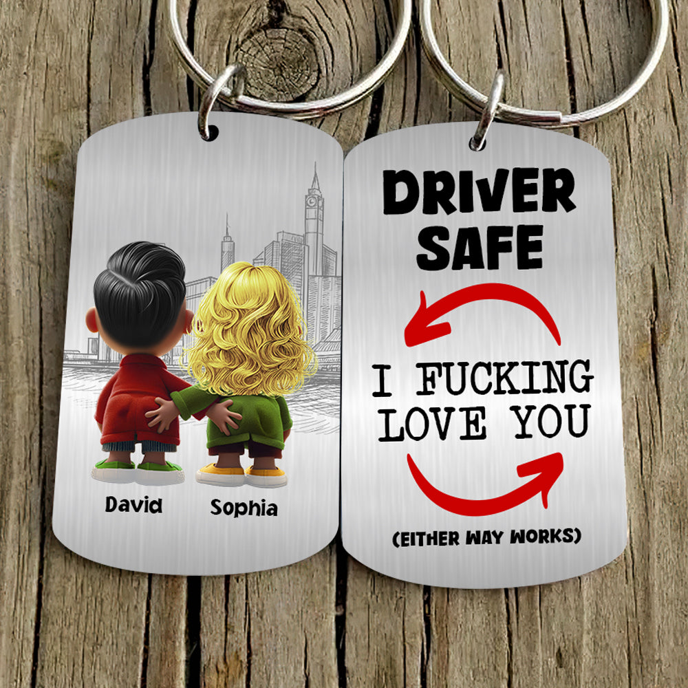 Personalized Gifts For Couple Keychain Funny Couple 03OHDT301224 - Keychains - GoDuckee