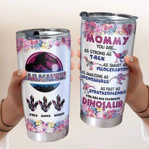Dinosaur Mom Tumbler - Personalized Gift For Mom 03OHLU210325 - Tumbler Cup - GoDuckee