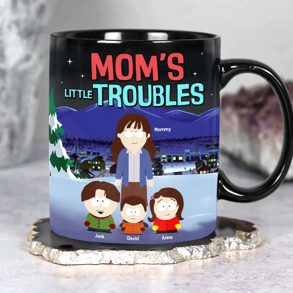 Personalized Gifts For Mom Coffee Mug 01tgtn030425hg Mom's Little Troubles - Coffee Mug - GoDuckee