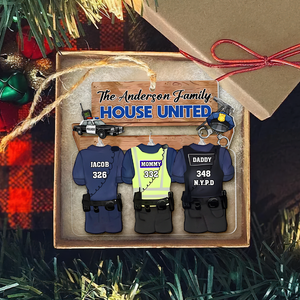 Personalized Gift For Police Family Christmas Ornament 01HUPU181024 - Ornament - GoDuckee