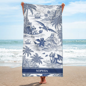 Winged Vibes Beach Towel Personalized Gifts For Fantasy Lovers 03TGDT180725 - Beach Towel - GoDuckee