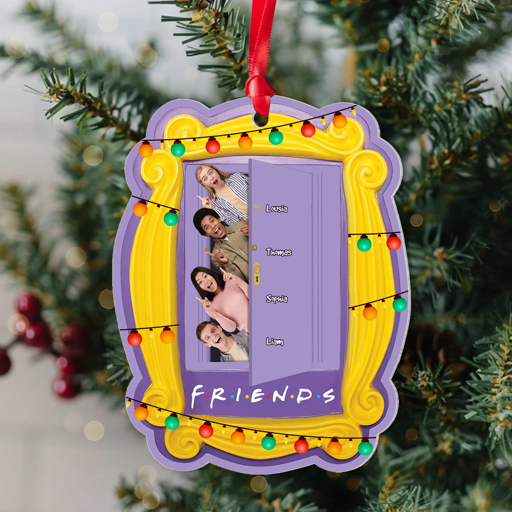 Custom Photo Gift For Friends Christmas Acrylic Ornament 01OHPU270924 - Ornament - GoDuckee