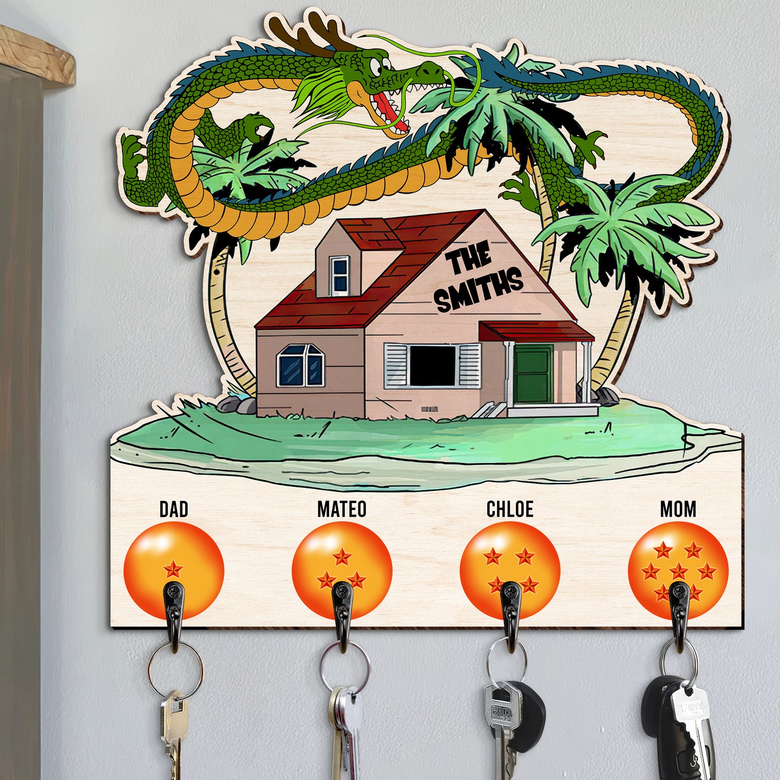 Personalized Gifts For Family Wood Key Hanger 02TODT130624 - Wood Sign - GoDuckee