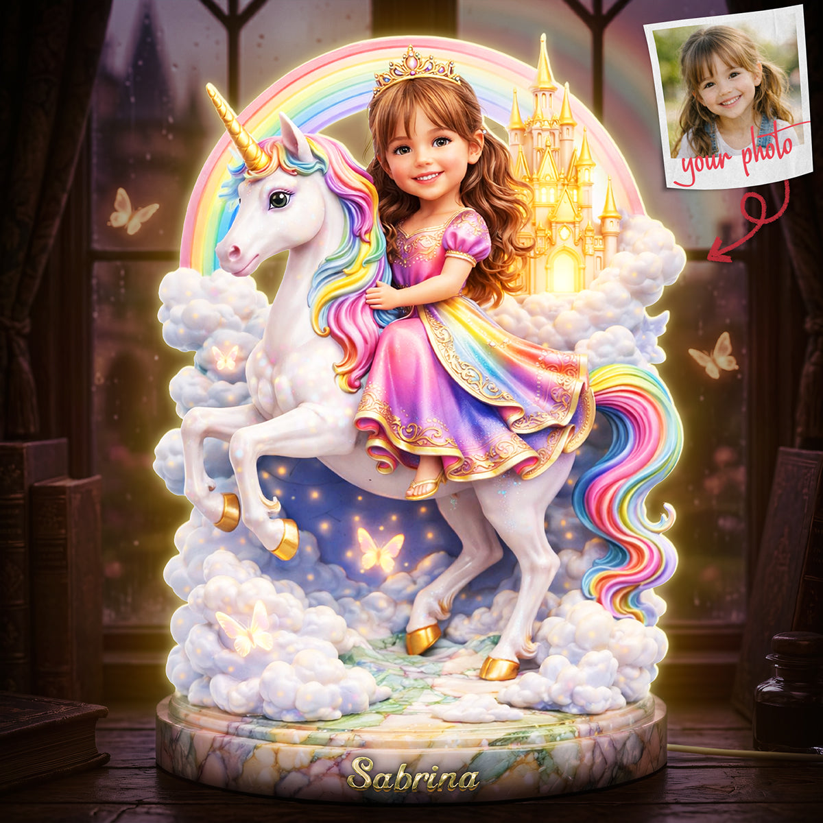 Little Princess Acrylic Light Box - Custom Photo Gifts For Kid Girl 03pgta240326 - Light Box - GoDuckee