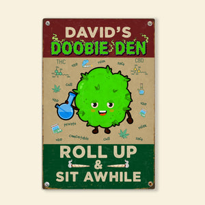 Personalized Gift For Weed Lover, Doobie Den Metal Sign 02toqn170724 - Metal Signs - GoDuckee