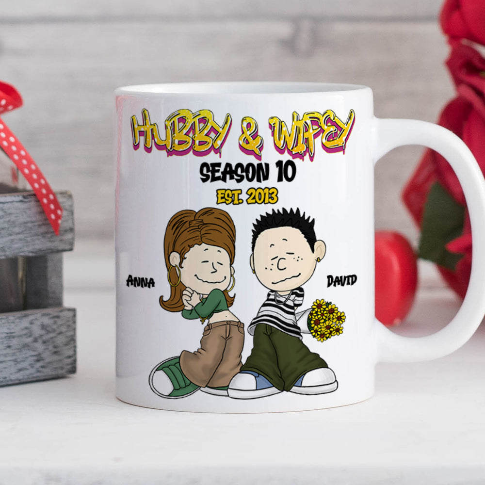 Personalized Gifts For Couple Coffee Mug 01totn070125hg Hubby And Wifey - Coffee Mug - GoDuckee