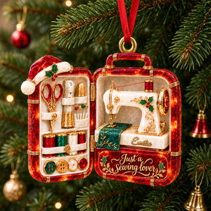 Christmas Sewing Case Acrylic Ornament - Personalized Gifts For Sewing Lovers 07todh121026 - Ornament - GoDuckee