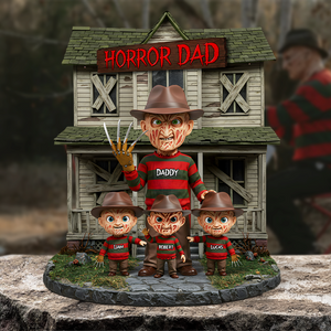 Horror Dad Plaque - Personalized Gifts For Dad 02qhpu050525 - Shaped Plaques - GoDuckee