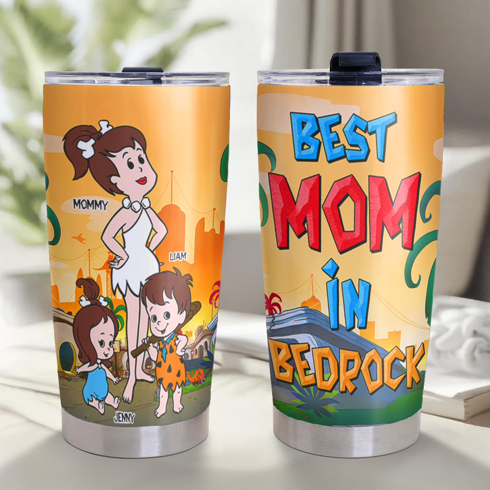 Personalized Gifts For Mom Tumbler, Best Mom In Bedrock 01tgpu250425pa - Tumbler Cup - GoDuckee