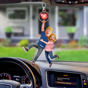 Fun Hanging Couple Car Ornament - Personalized Gifts For Couple 04qhqn131225 - Ornament - GoDuckee