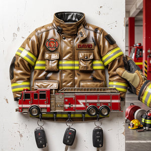Firefighter Acrylic Key Hanger - Personalized Gifts 01tota240726