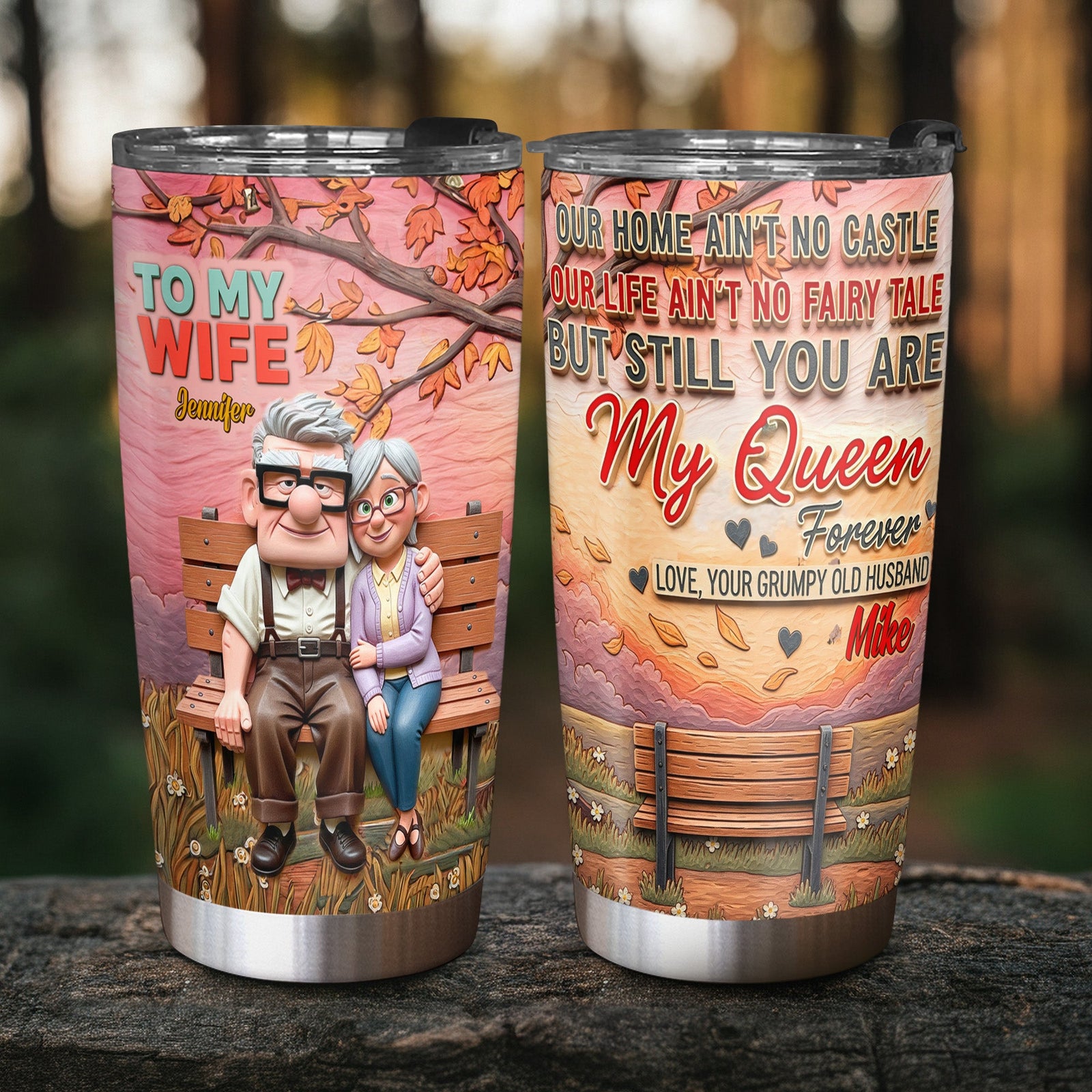You're My Queen Forever Personalized Gifts For Wife Tumbler 05natn190625 - Tumbler Cup - GoDuckee