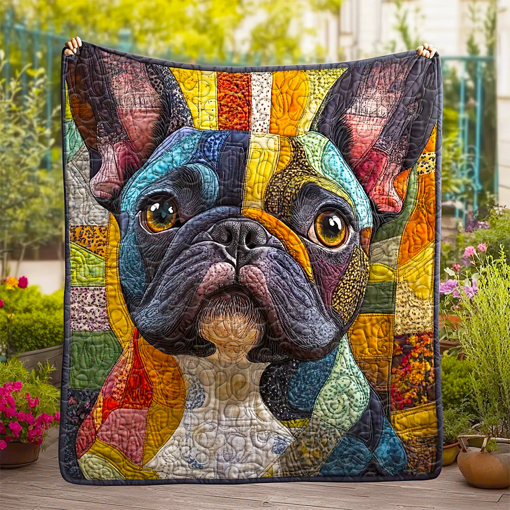 Pug French Bulldog Christmas Quilt Bed Set Gifts For Dog Lovers 01HUDT061124 - Blanket - GoDuckee