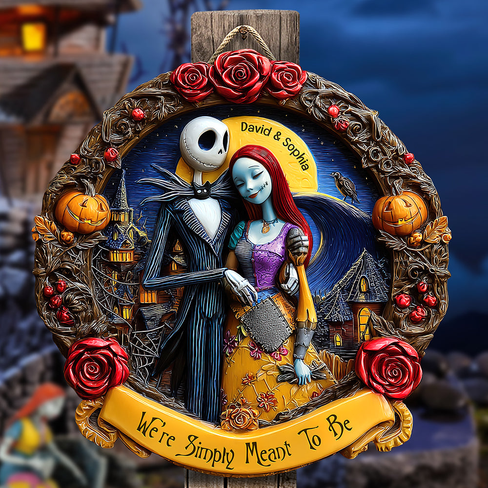 Horror Couple Wood Sign - Personalized Gifts For Couple Wood Sign 02tgqn300525 - Wood Sign - GoDuckee