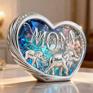 Follow Elephant Mom Acrylic Plaque, Personalized Gift For Mom 04qhtn070226 - Shaped Plaques - GoDuckee