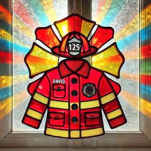 Personalized Gifts For Firefighters Suncatcher Ornament 03ohtn261224 - Ornament - GoDuckee