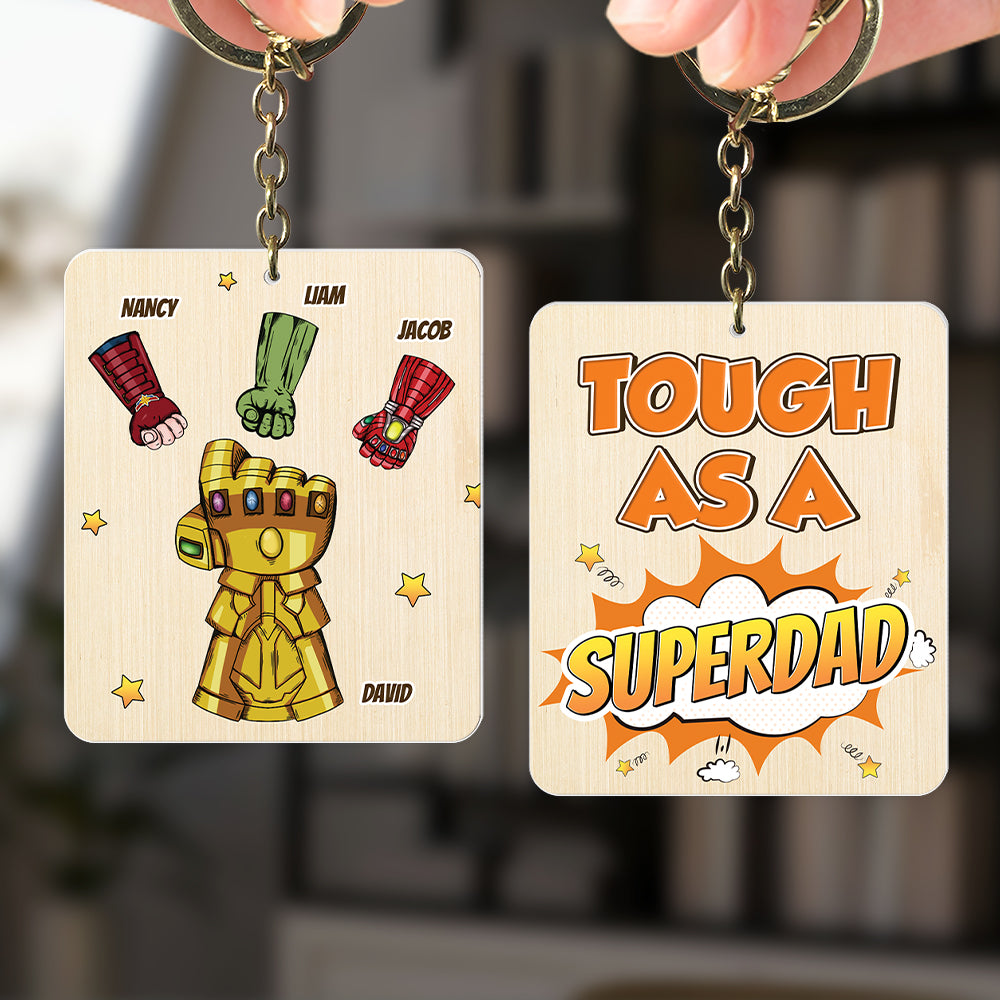 Personalized Gifts For Dad Keychain Tough As Dad 03topu120324 - Keychains - GoDuckee