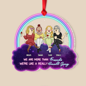 We Are More Than Friends, Bestie Gift, Personalized Ornament, Drinking Friends Ornament, Best Friends Gift - Ornament - GoDuckee