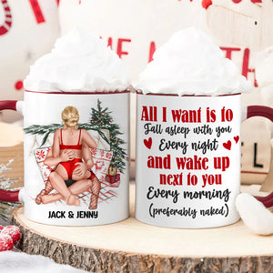 All I Want Is To Fall Asleep With You Every Night, Personalized Accent Mug, CC-AM11OZ-05NATN200923HH - Coffee Mug - GoDuckee