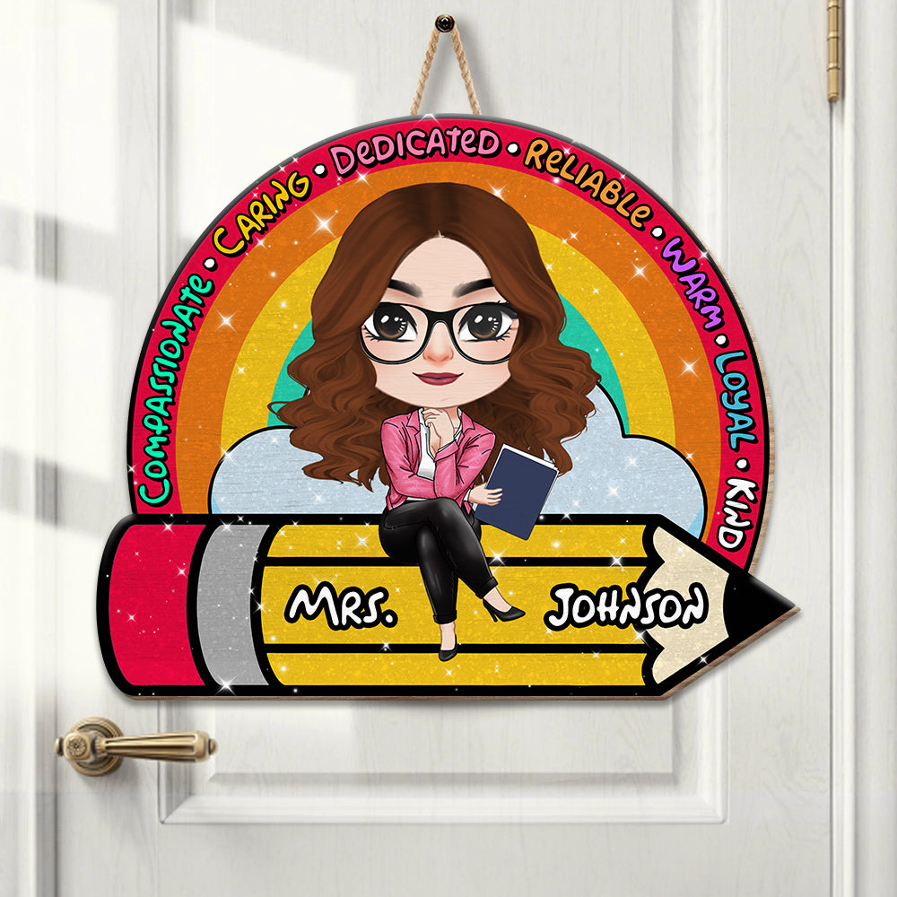 Personalized Gifts For Teacher Wood Sign 03NADT080724HH - Wood Sign - GoDuckee