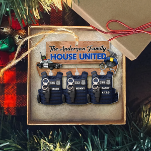 Personalized Gift For Police Family Christmas Ornament 02HUPU181024 - Ornament - GoDuckee