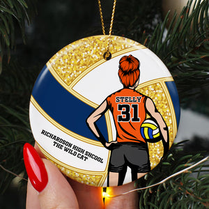 Personalized Gifts For Volleyball Players Ceramic Ornament 03ACDT111024TM - Ornament - GoDuckee