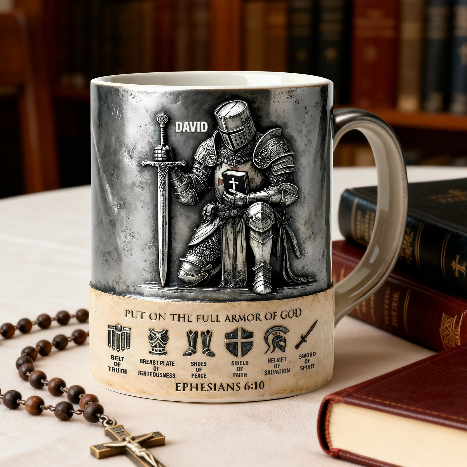 Full Armor Of God Coffee Mug - Personalized Gift For Christian 03TOLU251225 - Coffee Mug - GoDuckee