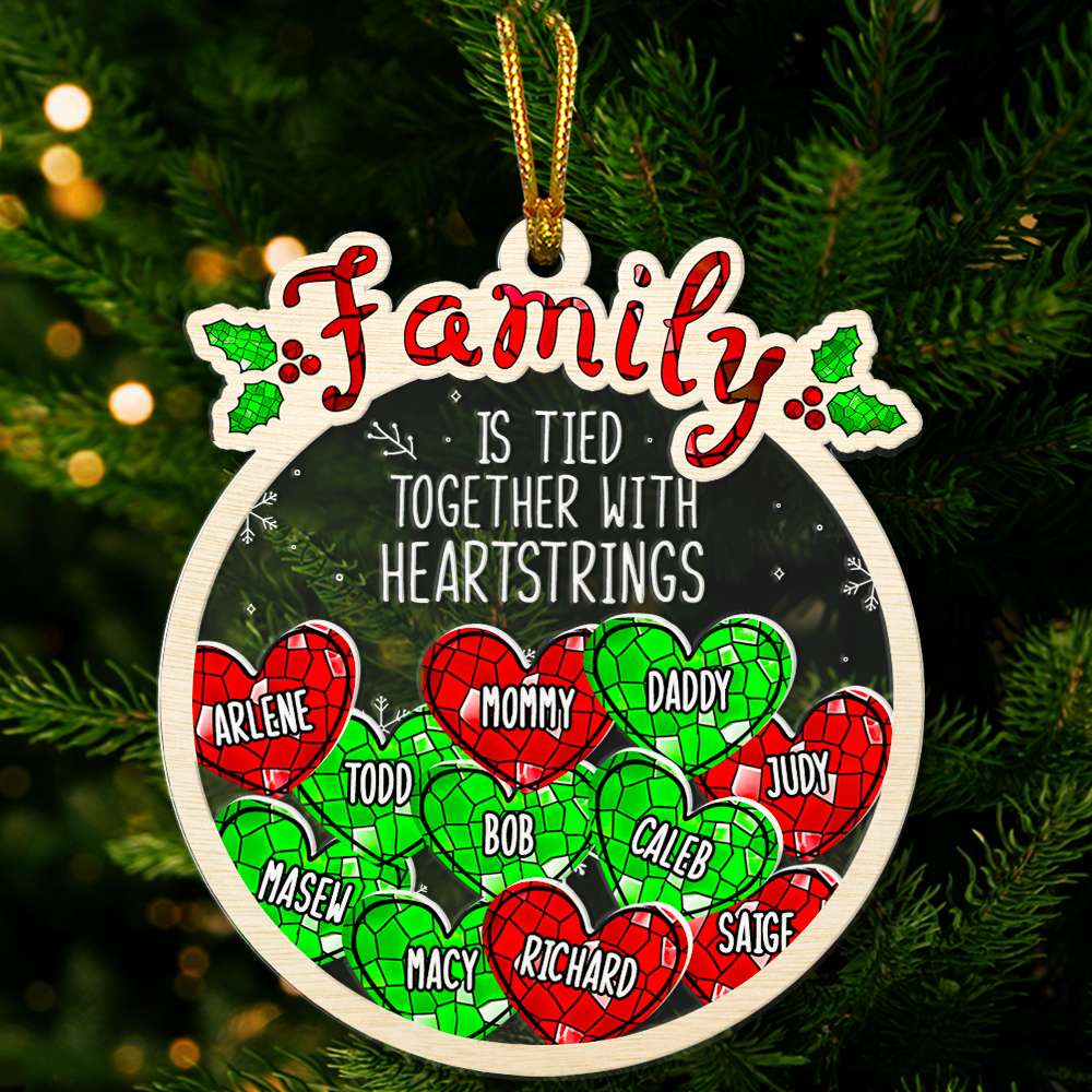 Personalized Gifts For Family Christmas Ornament 05ACDT280924 - Ornament - GoDuckee