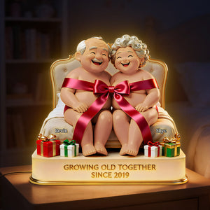 Naughty Old Couple Acrylic Light Box - Personalized Gifts For Couple 01ohta161225 - Light Box - GoDuckee