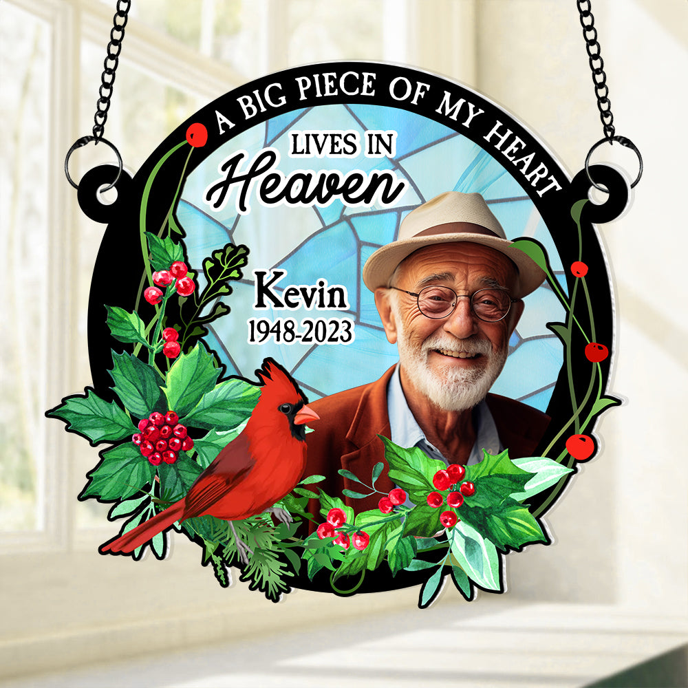 Custom Photo Gifts For Heaven Suncatcher Ornament 03ACDT180724 - Ornament - GoDuckee