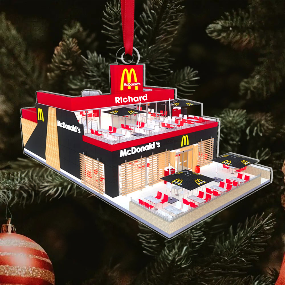 Personalized Gifts For Fast Food Lovers Acrylic Ornament 01kaqn261124 - Ornament - GoDuckee