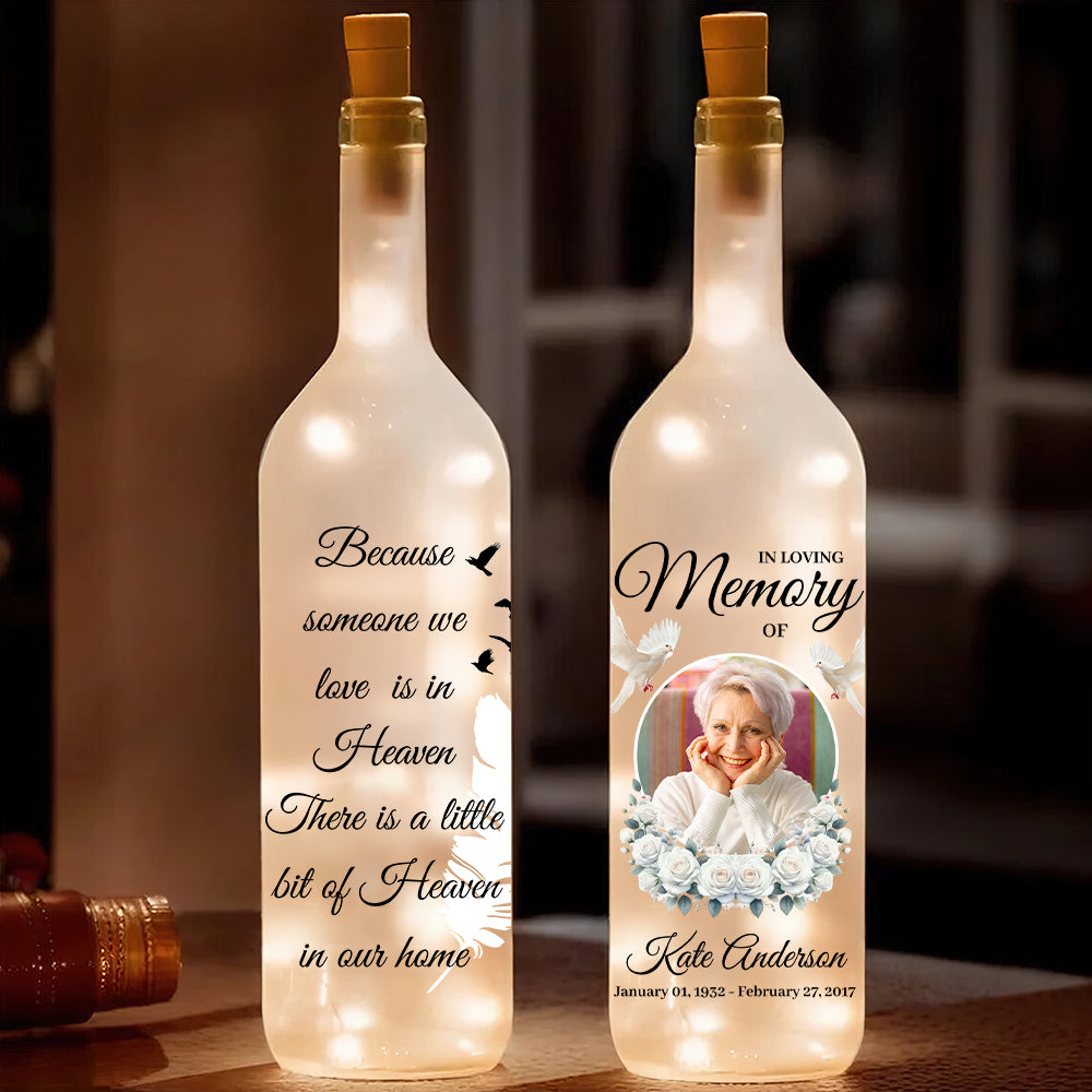 Custom Photo Gifts For Heaven Bottle Lamp 01HUDT220225 - Bottle Lamp - GoDuckee