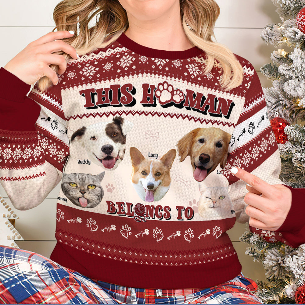 Custom Photo Gifts For Pet Lover Christmas Ugly Sweater 01TOLU071024 - Ugly Christmas Sweater - GoDuckee