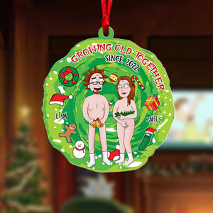 Personalized Gifts For Couple Ornament Together Couple Christmas Portal 05xqpu180724hg - Ornament - GoDuckee