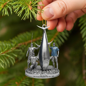 Fishing Trophy Moment Acrylic Ornament, Personalized Christmas Gifts For Fishing Lovers 02qhtn040925 - Ornament - GoDuckee