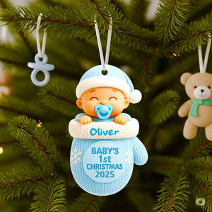 Baby First Christmas Ornament Personalized Gifts For Kids 03PGDT120825 - Ornament - GoDuckee