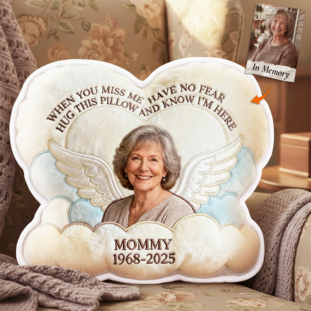 Miss The Angel In Heaven Shaped Pillow, Personalized Keepsake To Remember Loved One 03qhta221225 - Pillow - GoDuckee